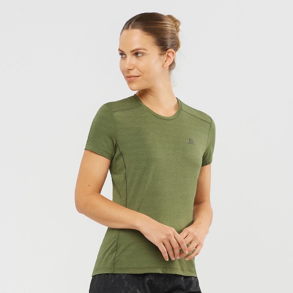 Salomon XA W Camisetas Mujer - Verde Oliva - Colombia (13064-XKPB)